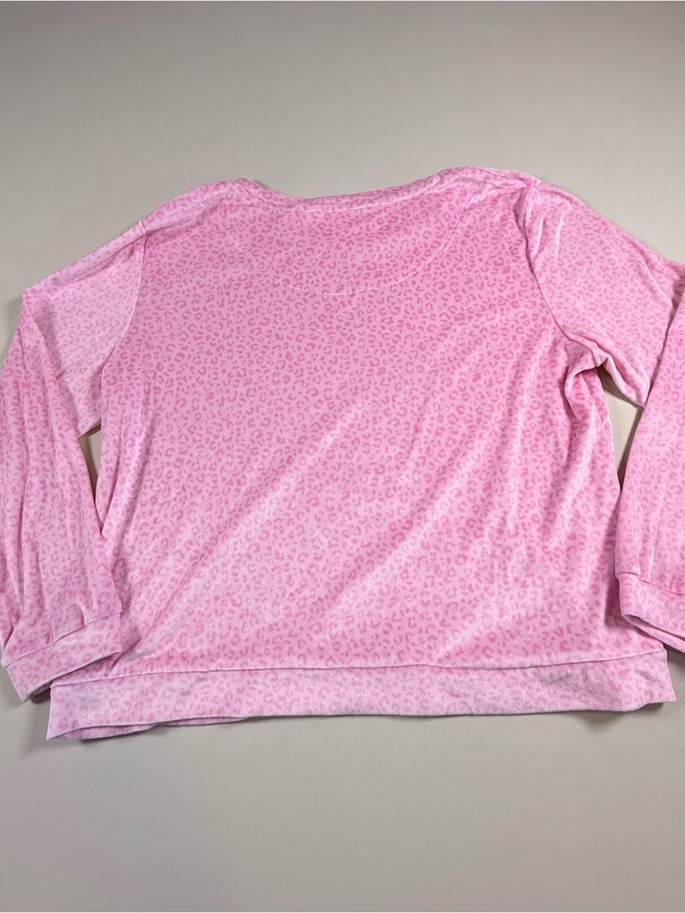 Juicy Couture Pink Leopard Velour PJs Pajamas Loungewear Rhinestone Y2K XL - Picture 5 of 13